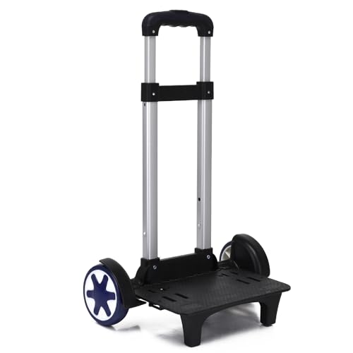 Aluminium Alloy Folding Backpack Trolley Cart Blue Wheeled Cart Aluminium Detachable Luggage Cart with Wheels for Bags Travel Luggage Cart, Unisex - color: Men