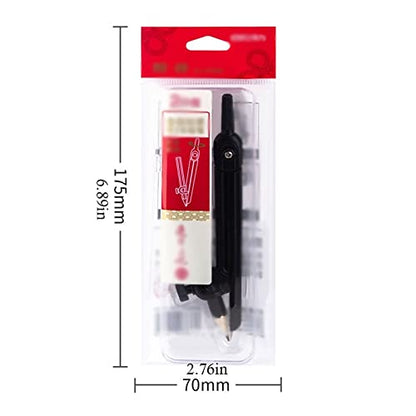 Bow Compass Compass Set, Compass for Geometry Math Geometry Kit Drafting and Drawing Tools for Student and Engineering Drawing Carpenter Compass (Color : E) - color: E