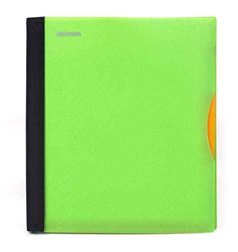 Mintra Office Durable PREMIUM Spiral Notebook, ((Green, 1 Subject, 8.5in x 11in)), Fabric Covered Coils, No Snags, Removable Adjustable Pocket Dividers, Ruler, Organization, Customizable - color: Green, size: 1 Subject (8.5in x 11in)