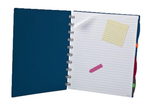 Ampad Versa Crossover Notebook, Letter Size, Wide-Ruled, Navy, 60 Sheets (25-634)