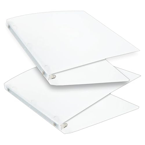 JAM PAPER Plastic 0.5 inch Binders - Clear 3 Ring Binders - 2/Pack - color: Clear, size: 0.5 inch (Pack of 2)