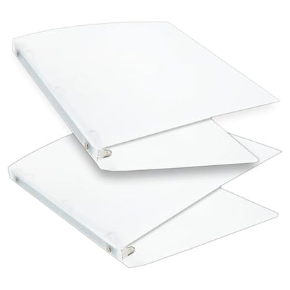 JAM PAPER Plastic 0.5 inch Binders - Clear 3 Ring Binders - 2/Pack - color: Clear, size: 0.5 inch (Pack of 2)