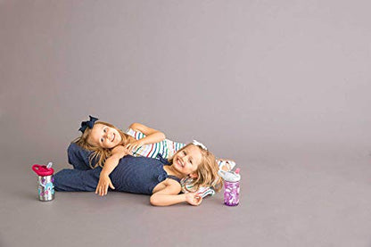CamelBak Eddy+ Kids Bite Valve Straw Insulated Tritan Renew Water Bottle - color: Flower Power, size: 13.5 Ounces