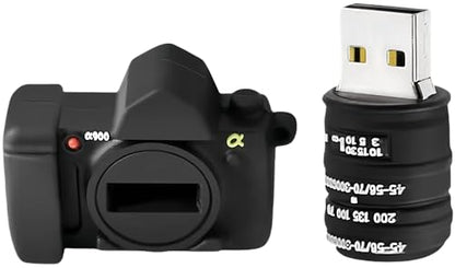 128GB Cartoon Lovely Camera USB Flash Drive Cute Novelty Memory Stick - color: Camera, size: 128GB
