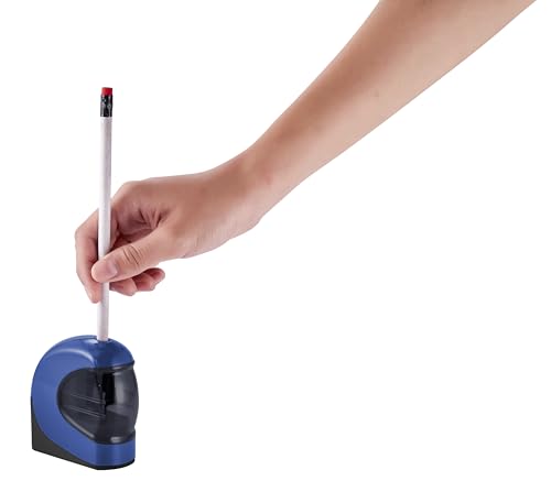 Lockermate Auto Stop Battery Operated Personal Sized Pencil Sharpener, Blue