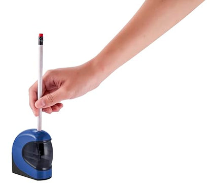 Lockermate Auto Stop Battery Operated Personal Sized Pencil Sharpener, Blue