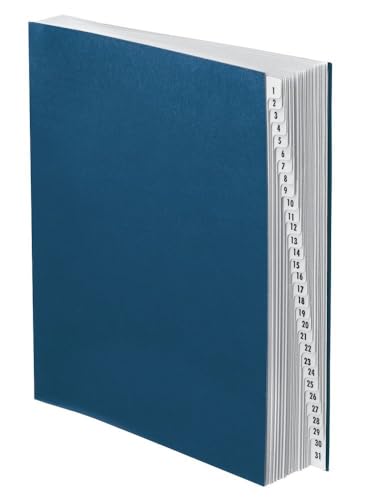 Pendaflex Expanding Desk File, Laminated Daily Tabs, Letter Size, Navy, Each (DDF4-OX) - style: Daily