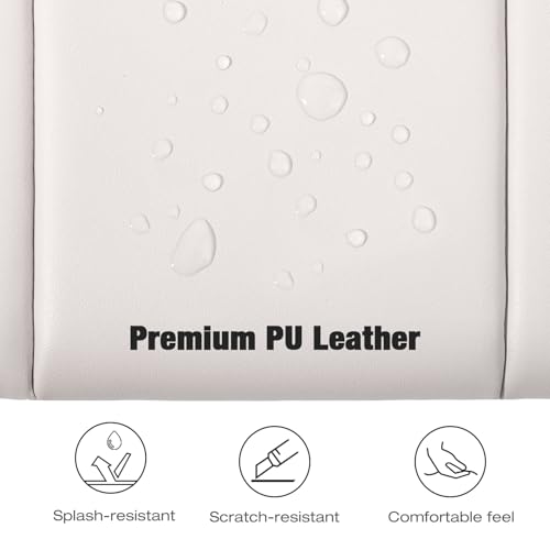 MoKo 13.3-14 Inch PU Leather Laptop Sleeve Fit with New Mac Neo 13", Mac Air 13'' M5 2026, Mac Pro 14'' M5, Mac Pro 13" M2/M1, Built-in Elastic Band, Laptop Carrying Case, White - color: White, size: 13.3-14 inch