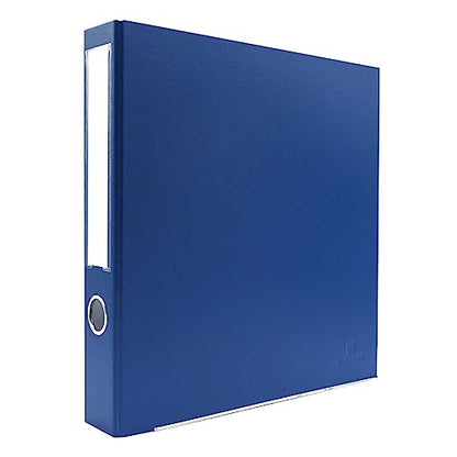 3-Ring Premium Round-Ring Binder - Navy, 2" Spine, by Bindertek | 275 Sheet Capacity, 1.5" Round Rings, Linen-Textured Covers, Steel Reinforced Edges, Spine Label Included - color: Navy, size: 2" Spine