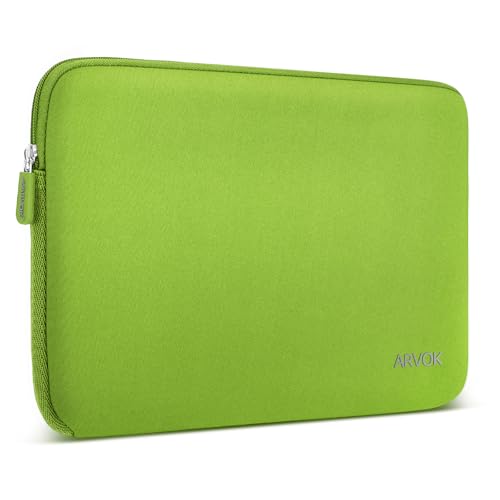 Arvok 11 11.6 12 Inch Laptop Sleeve Case for MacBook Air 12, Water-Resistant Neoprene Notebook Computer Tablet Sleeve, Carrying Bag Cover for Chromebook/HP/Dell/Lenovo/Asus/Acer, Bamboo Green - color: Bamboo Green, size: 11.6 inch