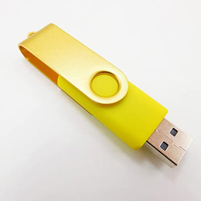 4GB USB Flash Drives Memory Sticks U Disk Thumb Drive Pen Drives for Pupil Students' Presents&Teachers' Gifts (Yellow)