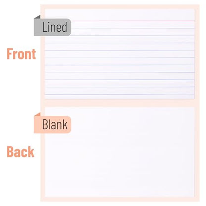 Mr. Pen- Lined Index Cards, 300 Cards, White, 3x5, Bulk Ruled Index Cards | Flash Cards Ruled for School, College, Office, Home Organization, Durable Study To Do List Note Cards with Ruled Lines - size: 300 Cards