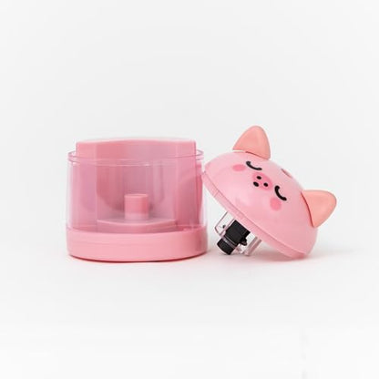 Mr. Wonderful Electric Pencil Sharpener Lazy Pig - Pencil Sharpener with Container - Original Stationery