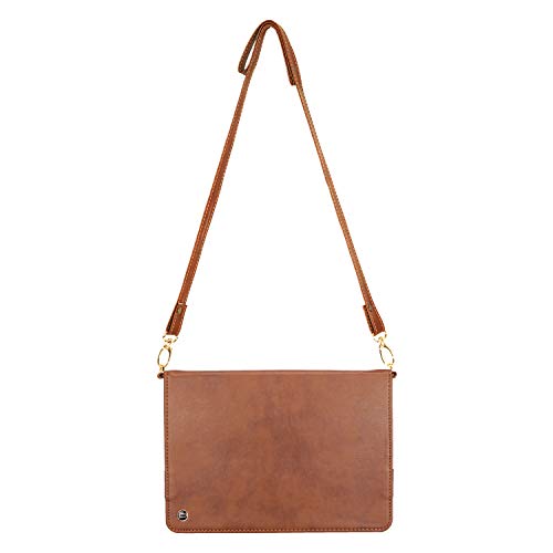Handbag Case for iPad Mini 7.9" Series, iPad Mini 4/Mini 5 Case, Techcircle Lightweight Folio Stand Crossbody Wallet Case with Pencil Holder, Hand Strap & Shoulder Strap Soft Protective Cover, Coffee - color: 01 Coffee, size: iPad Mini 5/4/3/2/1 7.9"