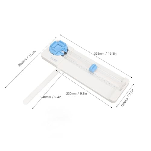 Paper Cutter Portable Paper Trimmer Cutter 4 in 1 Paper Trimmer Scrapbooking Tool Paper Trimmer with 45 to 90 Degree Angle Measuring (Blue) - color: Blue