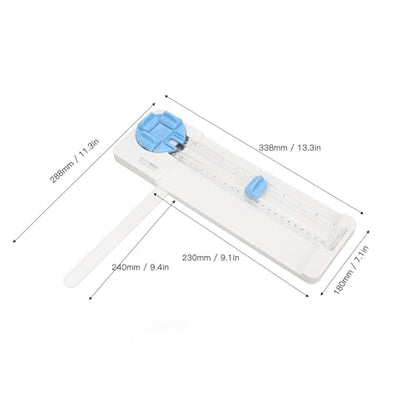 Paper Cutter Portable Paper Trimmer Cutter 4 in 1 Paper Trimmer Scrapbooking Tool Paper Trimmer with 45 to 90 Degree Angle Measuring (Blue) - color: Blue