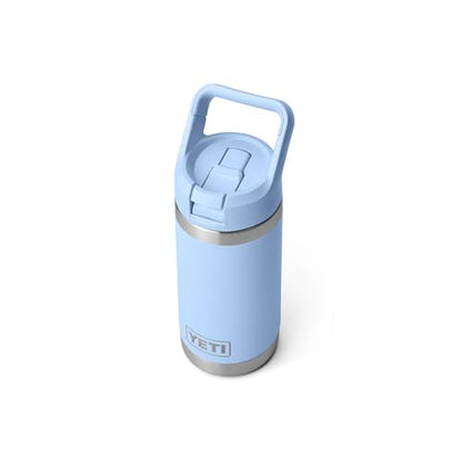 YETI Rambler Jr. 12 oz Kids Bottle, with Straw Cap - color: Big Sky Blue