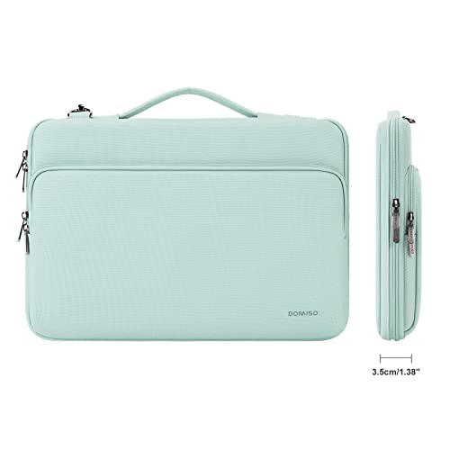DOMISO 17" Laptop Cover, Messenger Bags Especially Adapted for Holding Laptops, Waterproof Case with Shoulder Strap, Compatible with 17-17.3 inch HP Dell ASUS Lenovo Chromebook, Mint Green - color: Mint Green, size: 17-17.3 inch