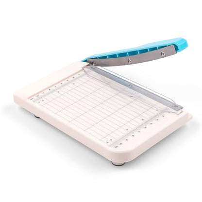 Briartw Professional 6" Guillotine Paper Trimmer & Craft Cutter - Precision Blade for Paper,Photos,Cardstock,Fabric,Leather with Self-Sharpening Blade, Inch/Cm Grid, Portable Paper Cutter for Crafting - color: Mini（4.25"x6"）