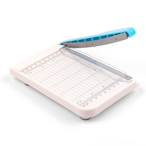 Briartw Professional 6" Guillotine Paper Trimmer & Craft Cutter - Precision Blade for Paper,Photos,Cardstock,Fabric,Leather with Self-Sharpening Blade, Inch/Cm Grid, Portable Paper Cutter for Crafting - color: Mini（4.25"x6"）