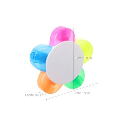 Uonlytech Petal Highlighter Pens Portable with Flower Shape Design 10pcs Pp Material Fluorescent Markers for Studying Essentials and Classroom Supplies