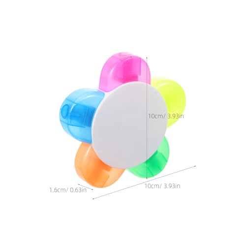 COHEALI 10pcs Flower Shape Petal Highlighter Pens with Smooth Writing Experience and Color Variety for Note Highlighting Tasks and Studying Essentials, Creative Lightweight Design