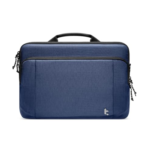 tomtoc Slim & 360° Protective Laptop Case for 14-inch HP Lenovo Dell Acer ASUS Samsung Razer Laptop Chromebook, Water-Resistant Case with CornerArmor, Fits 13.5-14.4 Inch Surface Laptop Studio/6/5/4/3 - color: Navy Blue, size: 14-inch