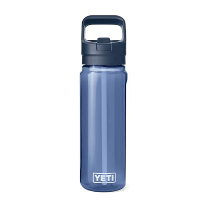 YETI Yonder 750 ml/25 oz Water Bottle with Yonder Straw Cap, Navy - color: Navy, size: 25 Ounces