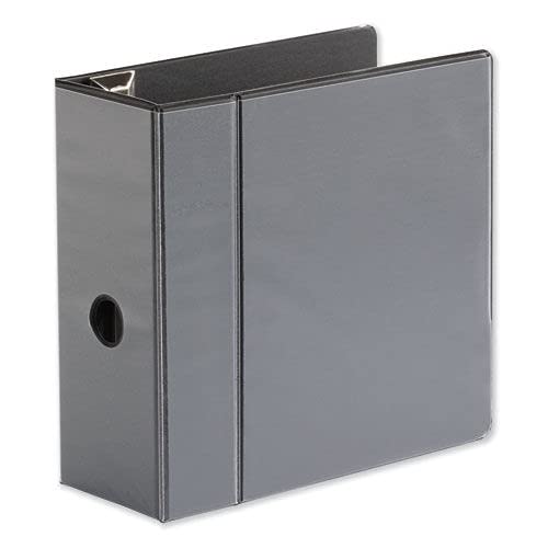 Universal 5" D-Ring View Binder, 1050 Sheet Capacity, Black