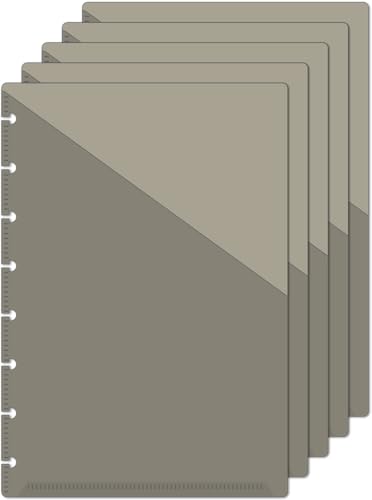 Eleven Discs Pocket Dividers for Discbound Planners – Double-Sided Notebook Dividers with Pockets, Planner Accessories – Fits Levenger Circa, Arc, TUL (8 Disc, Junior 5.5x8.5, Set of 5)