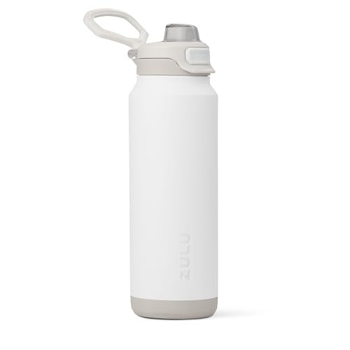 ZULU Powerfill Pro 32oz Stainless Steel Water Bottle with Quick Fill Lid, Triple Walled Vacuum Insulated Metal, Leak Proof Locking Lid, Sip and Chug, Reusable BPA Free, White - color: White, style: 32oz