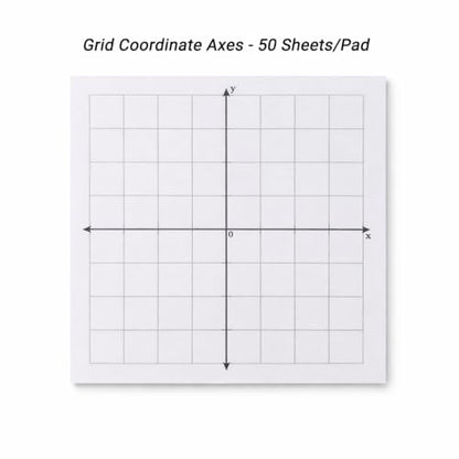 Graph Paper Sticky Notes - 6 Pads for Students, 3x3 Inch, Notepad with Math Quadrants and Grid Lines, Homeschooling Tools, Peels Off Cleanly, White