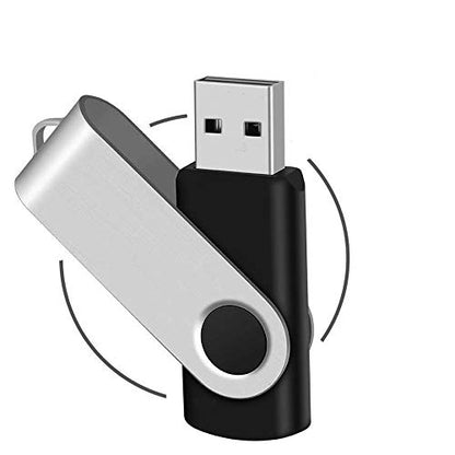 50-Pack of 8 GB Bulk Flash Drive EASTBULL FAT32 Thumb Drives Pack (Black) | Metal Thumb Drives 8G Bulk USB Drives Pack with 50 Lanyards for Data Storage - size: 8GB, style: 50Pack
