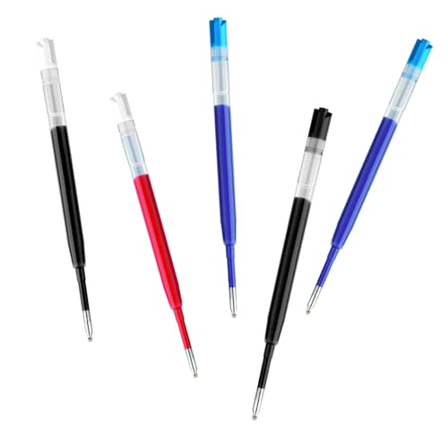 DunBong G2 Gel Ink Pen Refills, for Retractable Gel Pens, Gel Ink Rollerball Pens, 0.5mm Fine Point, Pack of 5 (Black) - color: Black
