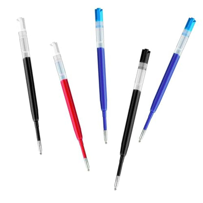DunBong G2 Gel Ink Pen Refills, for Retractable Gel Pens, 0.5mm Fine Point, Pack of 5 (Red) - color: Red