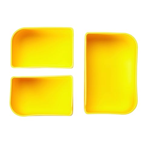 LunchBots Build -a- Bento Lunch Box, Silicone Bento Box for Kids, Multi-Compartment Lunch Container, Oven & Dishwasher Safe, BPA Free, 28 oz - Yellow - color: Solid Yellow