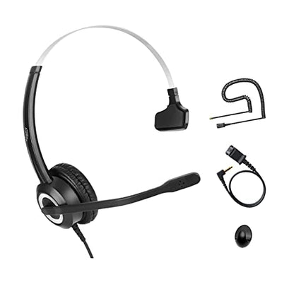 Cisco Phone Headset Mic Noise Cancelling Compatible with Cisco Phones 6861 7942g 7965g 8841 8851 8861 8945 8961 Series Model Includes U10 RJ9 Cord and 3.5mm Jack Adapter - size: Monaural headset + U10 / 3.5 mm Jack