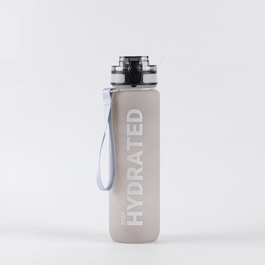 32oz Water Bottle with Time Marker, Leakproof & Motivational Gradient Design, BPA Free, Wide Mouth with Easy Clean Brush for Gym, Travel, Home & Office (Grey) - color: Black