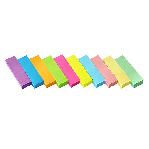 30 Pads 0.5x1.8 Sticky Notes Flags Tabs Page Markers 10 Bright Color Sticky Index Tabs Page Flags 80 Sheet/Pad - color: 0.5x1.8 10 Colors