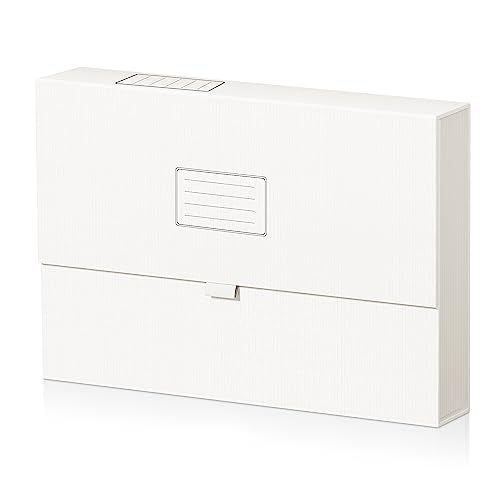 JiaWei Expanding File Folders with Pockets, 13 Pockets Accordian File Organizer with Magnetic Closure, Letter Size Portable Documents and Receipts Folders with Tabs for Document Classification - color: White, size: 13 Pockets