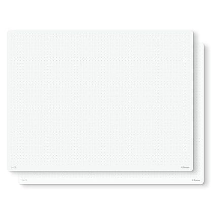 Notsu Dot Grid Notepads 8.5 x 11 inch, 2 Pack | Minimalist Dotted Memo Mouse Pads with Premium Thick Paper, Letter Size - size: 8.5" x 11", style: Dot Grid