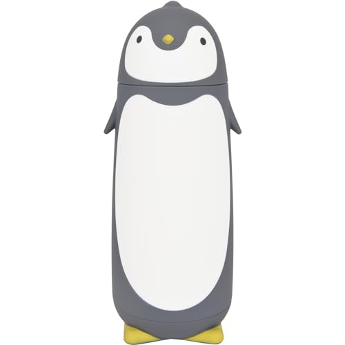 Penguin Insulated Water Bottle - Stainless Steel Vacuum Double Walled Bottle Flask Travel Mug for Kids, Students, 9.6oz, Grey - color: Gray