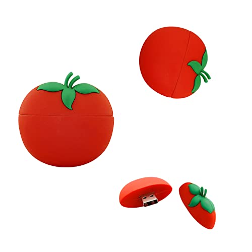 Pendrive 16GB - USB Thumb Drive - 16GB Flash Drive - Tomato Photo Storage Drive (Tomato) - color: Tomato