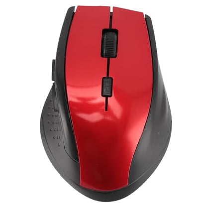 2.4G Mouse, Compact Laptop Mouse for Computer, Red, Modern - color: Red