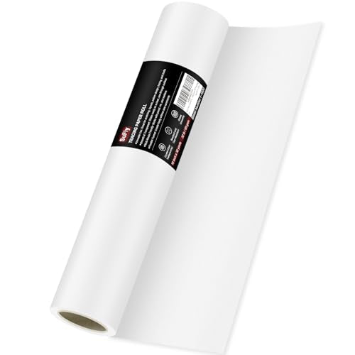 SuFly Tracing Paper Roll 18 Inch Wide x 30 Yards - Smooth Transparent 30lb/50gsm Trace Paper Roll for Drawing, Sketching, Sewing Patterns & Technical Drafts. - color: Clear, size: 18 in. x 30 yd.:1 Roll