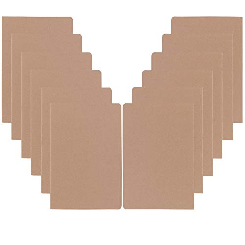XYark 12 Pack College Ruled Notebook Journals Bulk, Lined Paper, 60 Page, 5.5x8.3 inch, A5, Travel Journal Set for Travelers, Students, Church, Office, Writing Diary Subject Notebooks Planner, Kraft - color: Kraft