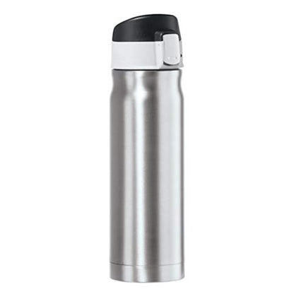 Oggi Caliber Stainless Steel Travel Water Bottle- Insulated Coffee Mug, Metal Water Bottle, Sports Bottle, Water Flask, Travel Bottles, 17oz, Stainless - color: Stainless
