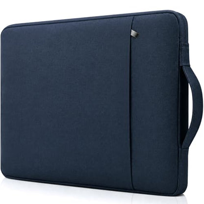 RAINYEAR 14 inch Laptop Sleeve Case Bag with Handle & Pocket, Navy Blue | Protective Padded Polyester Laptop Sleeve Case Briefcase Compatible with 14 Inch Notebook Computer Chromebook - color: Navy Blue, size: 14"