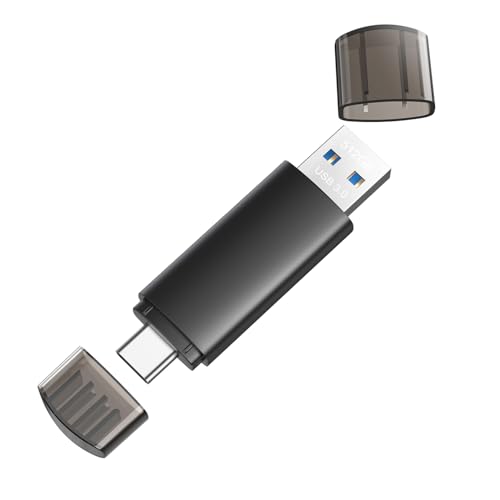 JOIOT 512GB USB C Flash Drive Dual USB 3.0 Flash Drive Type C + USB A Portable Type-C Flash Drive 2-in-1 USB-C Thumb Drive for Smartphone Tablet Computer Mac iPhone 16 Black - size: 512GB, style: 1 Pack