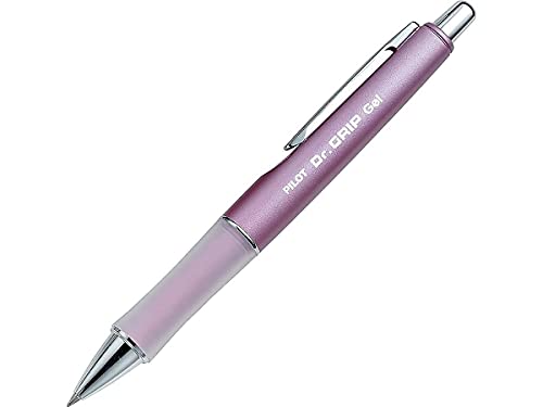 Pilot Dr. Grip Limited Gel Pen, Black Ink, Single Pen | Ideal for School, Journaling & Office Writing - color: Metallic Mauve Barrel, size: 1 Count (Pack of 1)